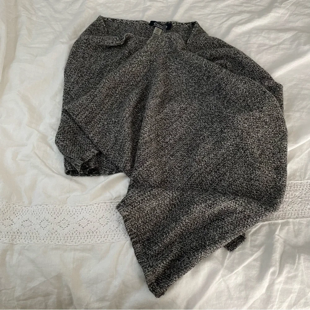 Magaschoni heathered gray black wool cashmere wrap scarf - Picture 2 of 5